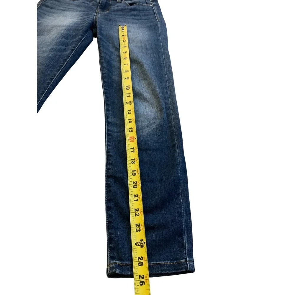 Judy Blue Abbey Straight Leg Jeans 5/27 Dark‎ Wash Mid Rise Stretch Office Mom